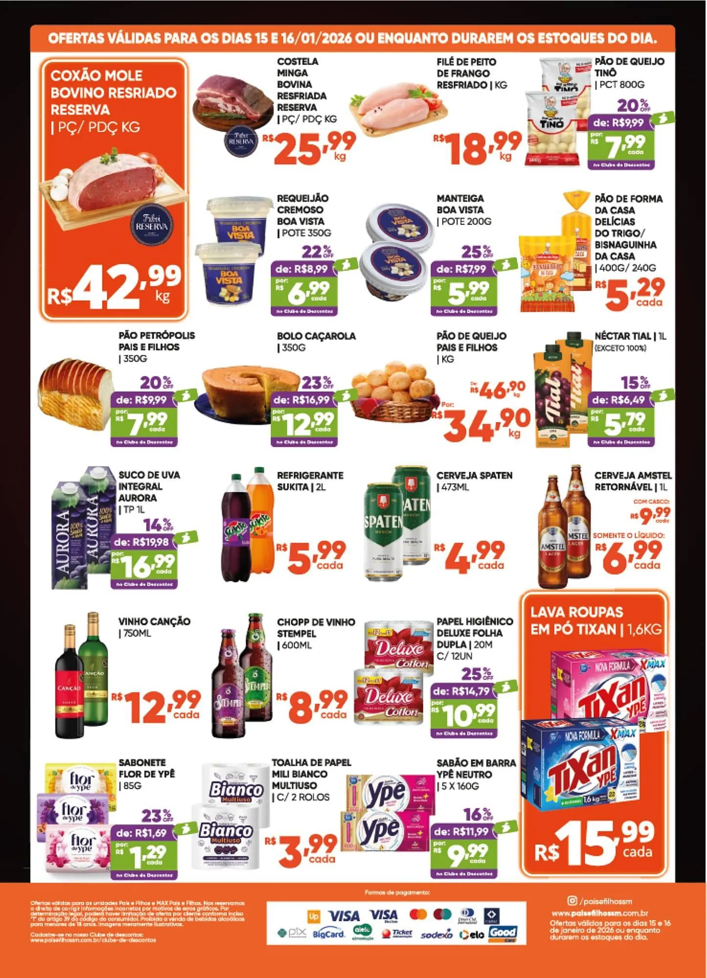 Encarte de Catálogo Pais e Filhos Supermercados 15 de janeiro até 16 de janeiro 2026 - Pagina 2