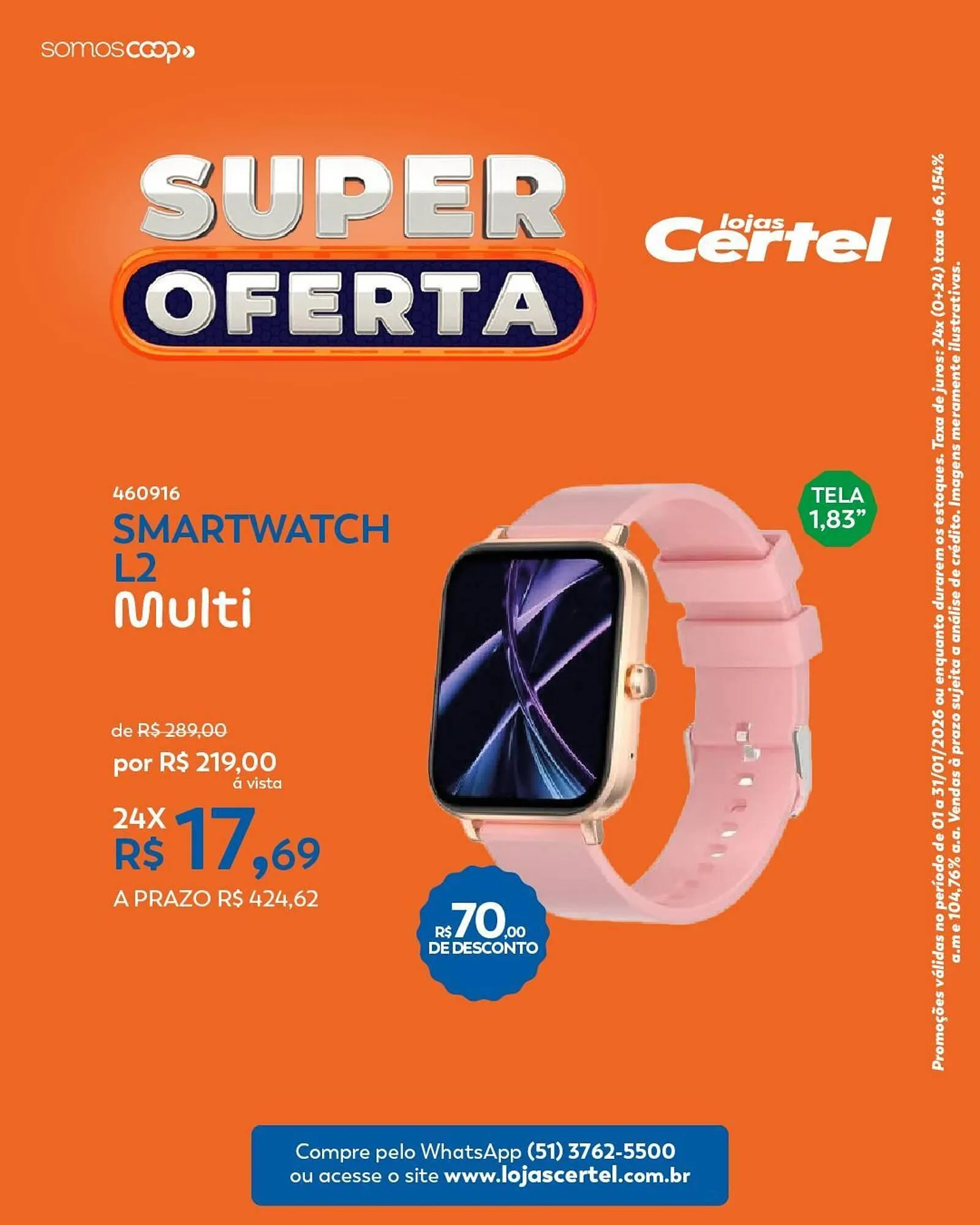 Encarte de Folheto Lojas Certel 9 de janeiro até 31 de janeiro 2026 - Pagina 1