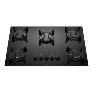 Produto: Cooktop 5 Bocas Preto com Mesa de Vidro Atlas U Top Bivolt