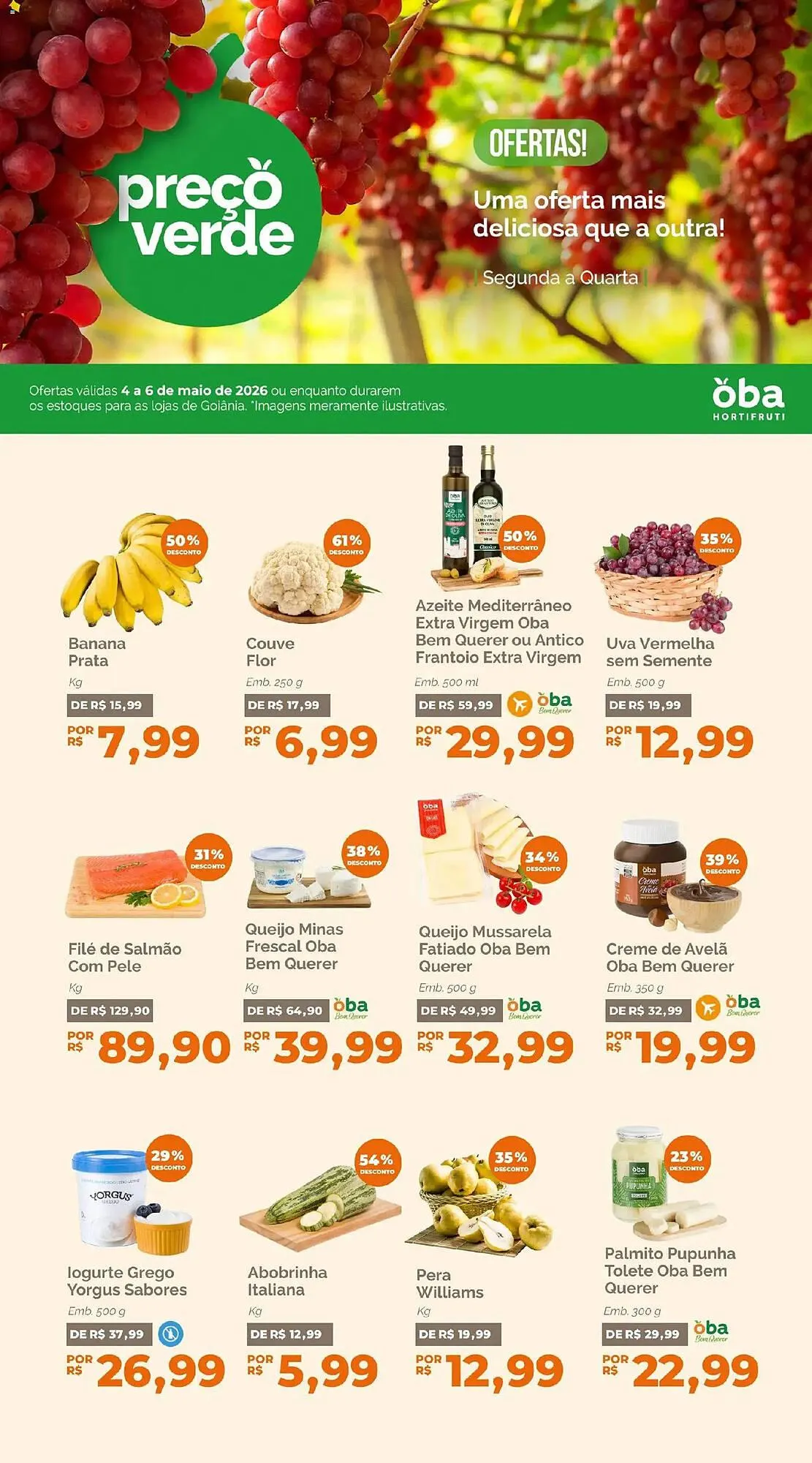 Encarte de Folheto Oba Hortifruti 4 de maio até 6 de maio 2026 - Pagina 1