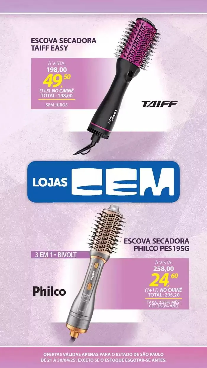 Encarte de Encarte Lojas Cem 18 de abril até 30 de abril 2025 - Pagina 131