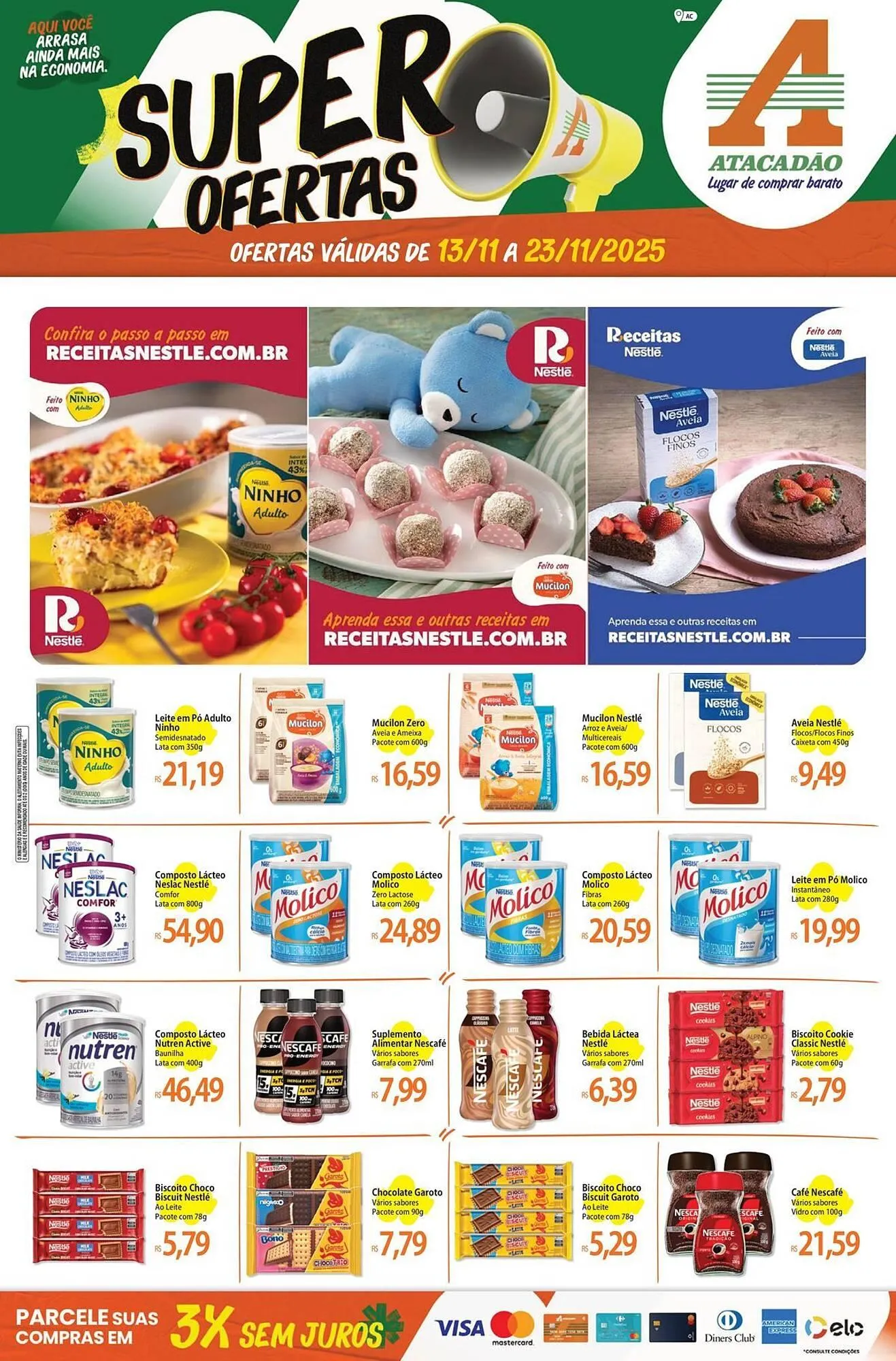 Encarte de Folheto Atacadão 13 de novembro até 23 de novembro 2025 - Pagina 1