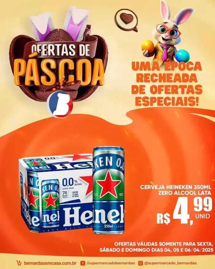 Encarte de Encarte Supermercado Bernardão 4 de abril até 6 de abril 2025 - Pagina 1