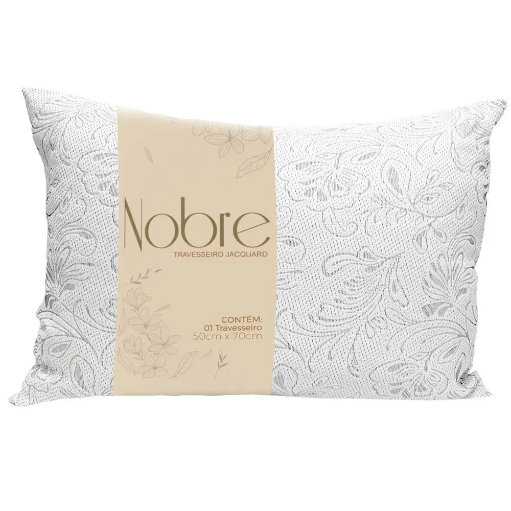 Travesseiro Nobre Jacquard Fibra Siliconada 100% Poliéster 50x70cm Sortido AC5255 - Arte Cazza