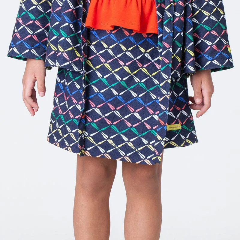 Saia Moletinho Infantil Green Libelula Azul