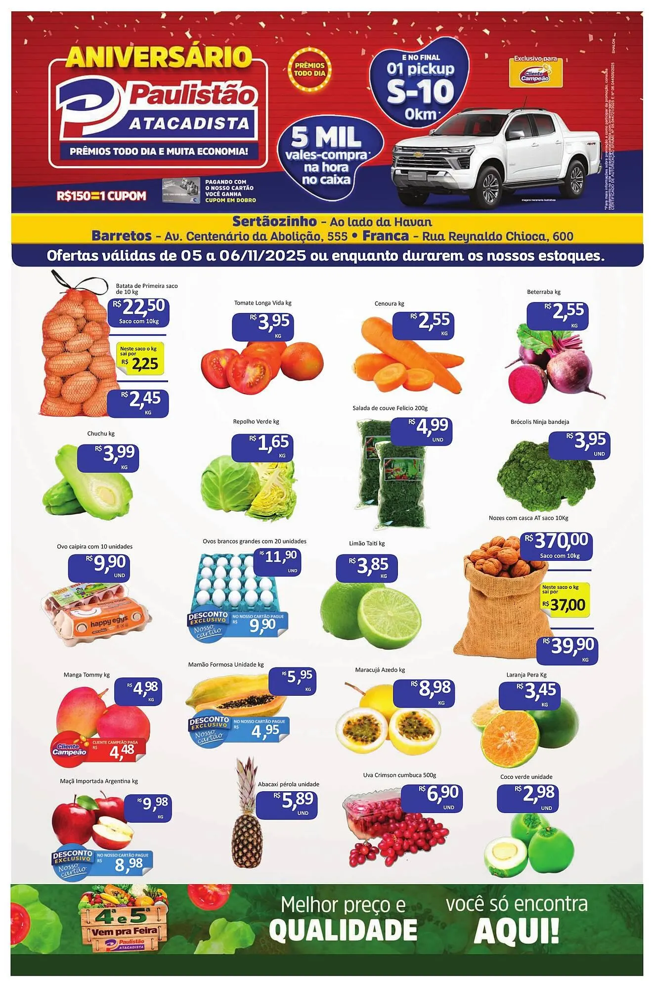 Encarte de Catálogo Paulistão Supermercados 5 de novembro até 6 de novembro 2025 - Pagina 1