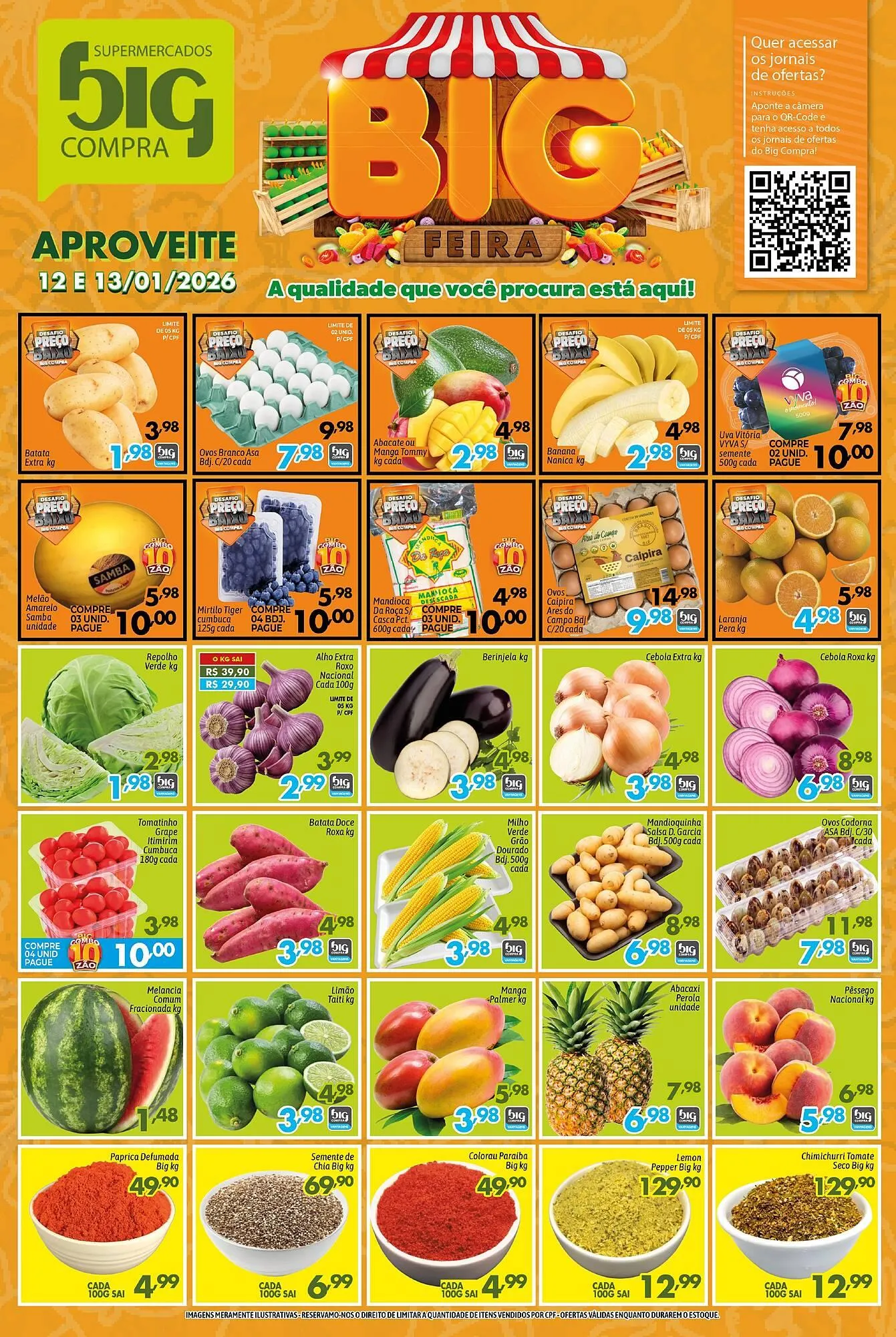 Encarte de Catálogo Supermercados Big Compra 12 de janeiro até 13 de janeiro 2026 - Pagina 1
