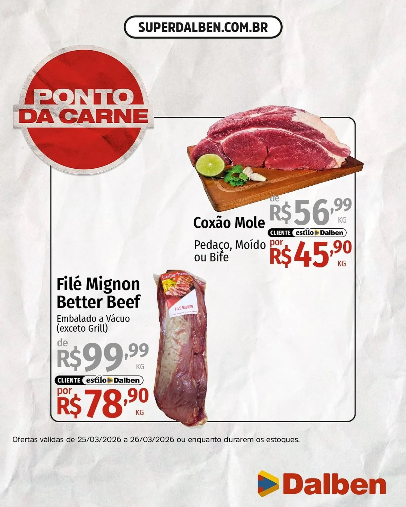 Encarte de Catálogo Supermercado Dalben 25 de março até 26 de março 2026 - Pagina 1