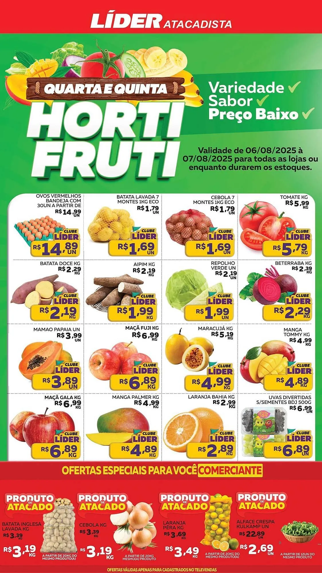 Encarte de Catálogo Lider Atacadista 6 de agosto até 7 de agosto 2025 - Pagina 1