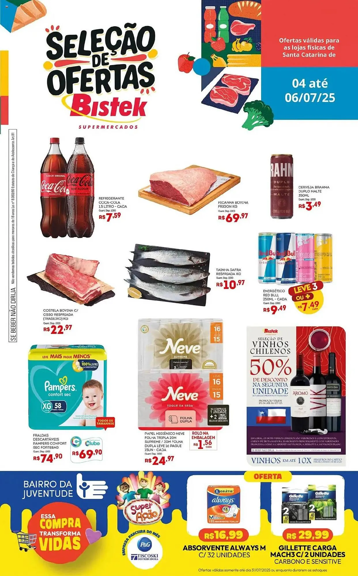 Encarte de Catálogo Bistek Supermercados 4 de julho até 6 de julho 2025 - Pagina 1