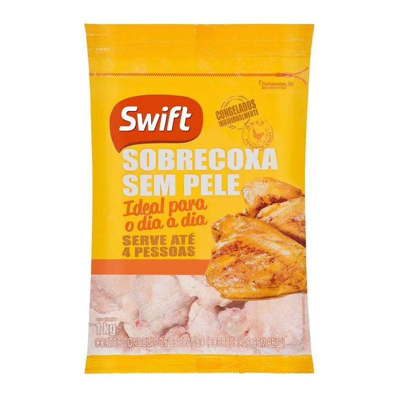 Sobrecoxa Frango Swift 1Kg Sem Pele
