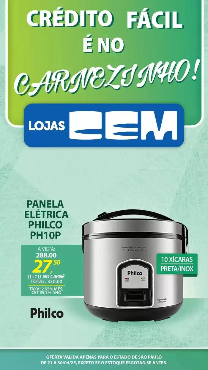 Encarte de Encarte Lojas Cem 18 de abril até 30 de abril 2025 - Pagina 74