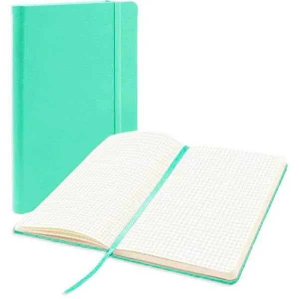 Caderno anotações 13x21cm quadriculado 80 fls vd pastel Spiral PT 1 UN