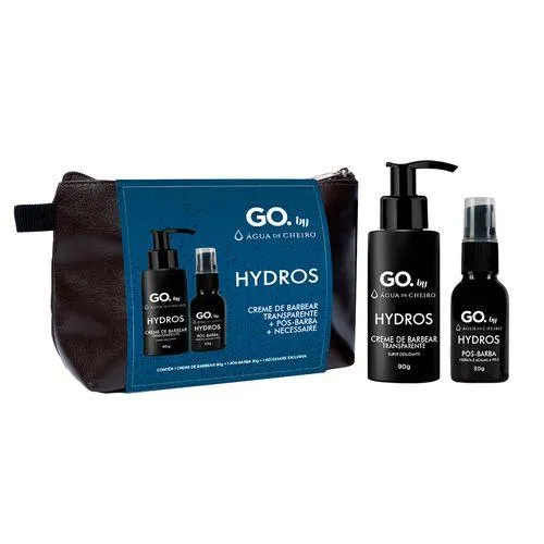 kit Go Man Hydros (Creme de barbear 90g + pós barba 30g + necessaire)