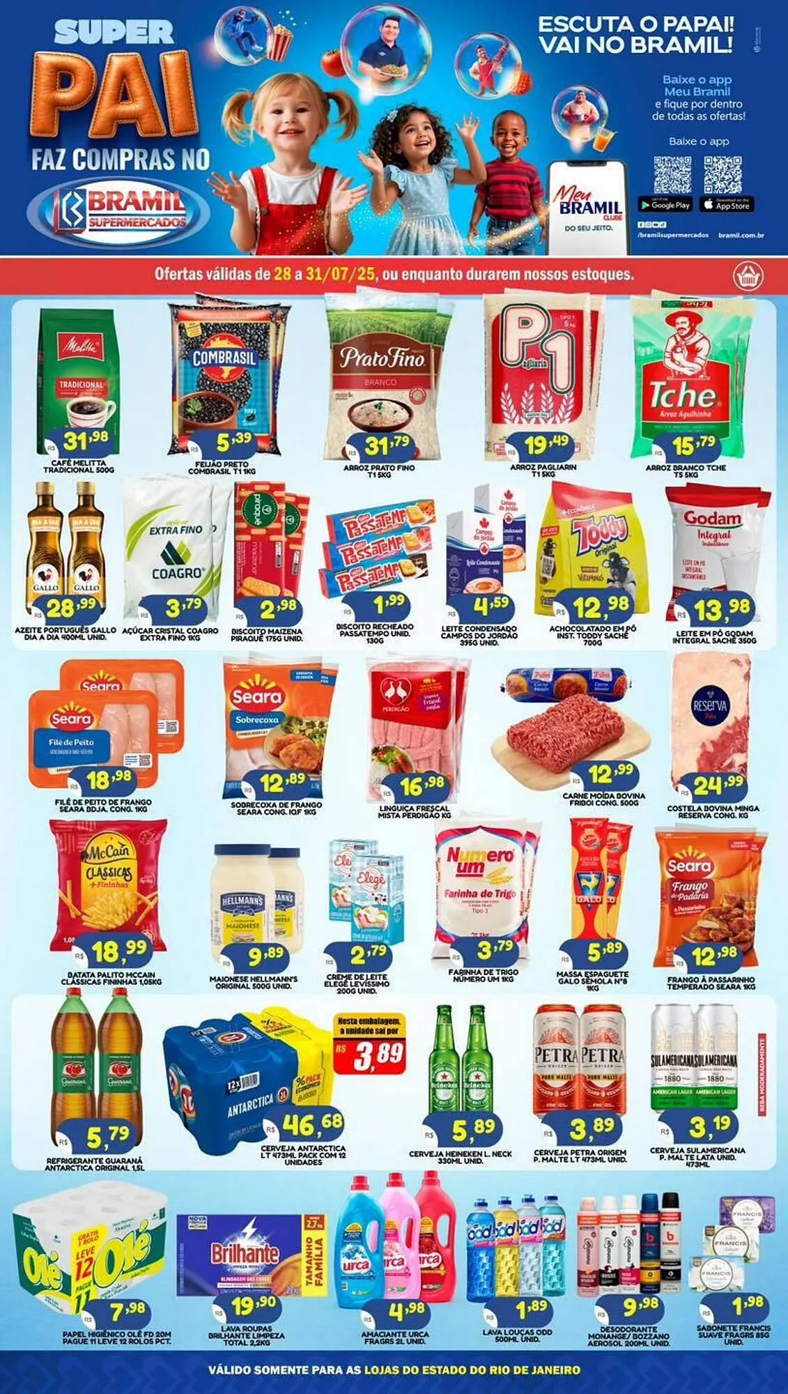Encarte de Catálogo Bramil Supermercados 28 de julho até 31 de julho 2025 - Pagina 1