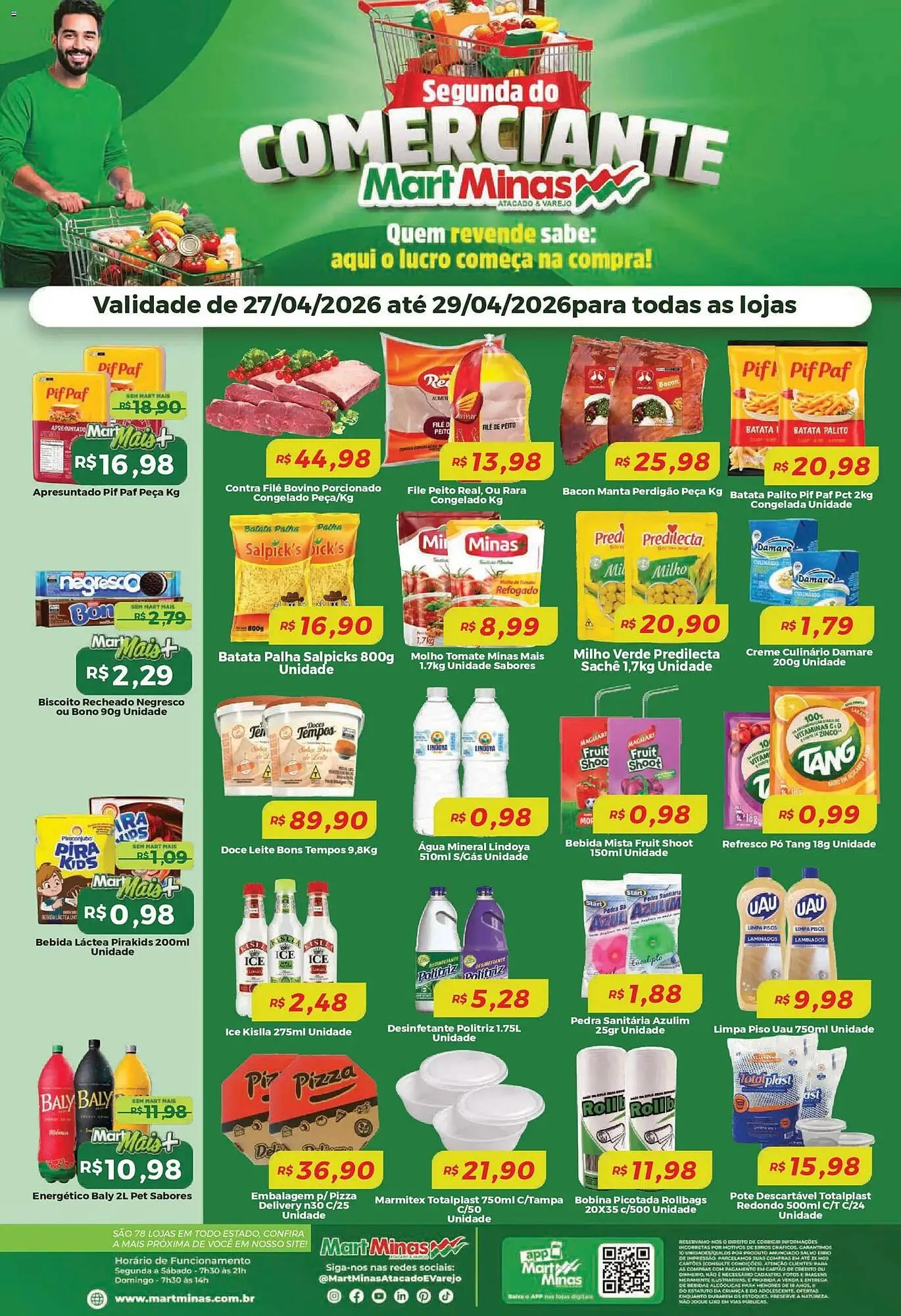 Encarte de Folheto Mart Minas 27 de abril até 29 de abril 2026 - Pagina 1