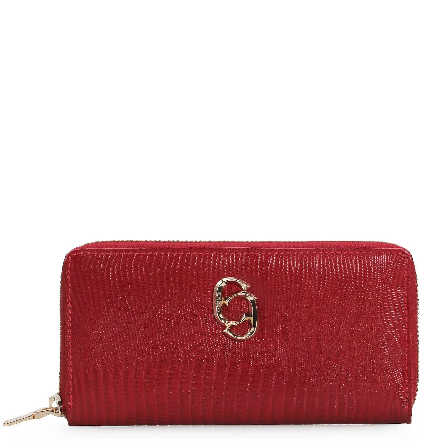 Carteira Couro Lezard Vermelho