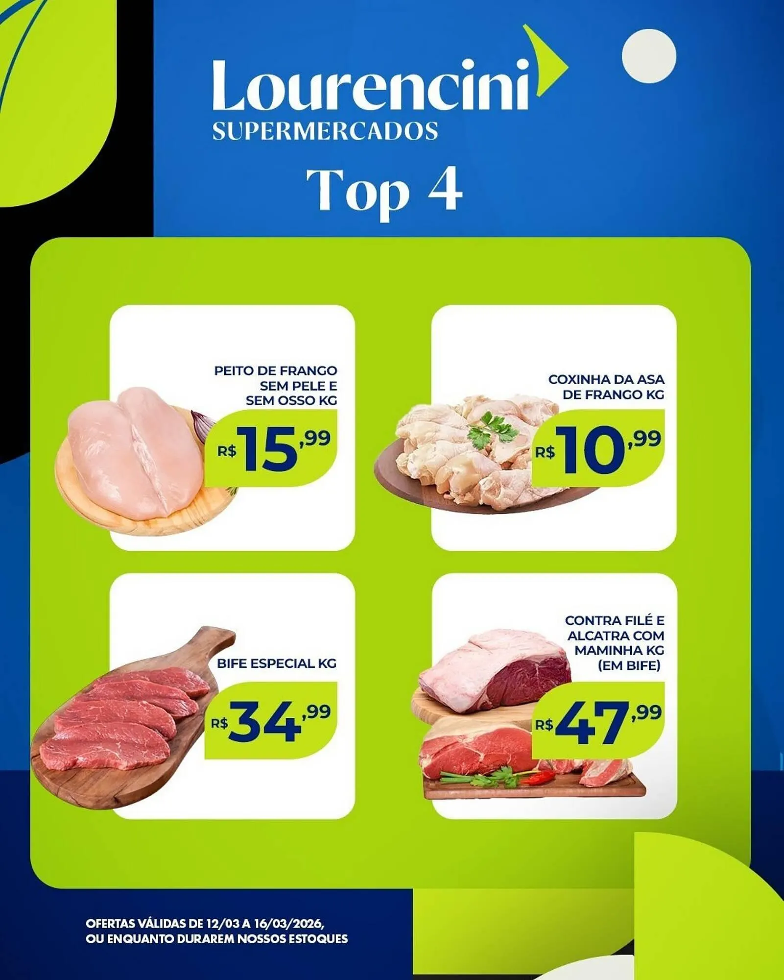 Encarte de Catálogo Lourencini Supermercados 13 de março até 16 de março 2026 - Pagina 1