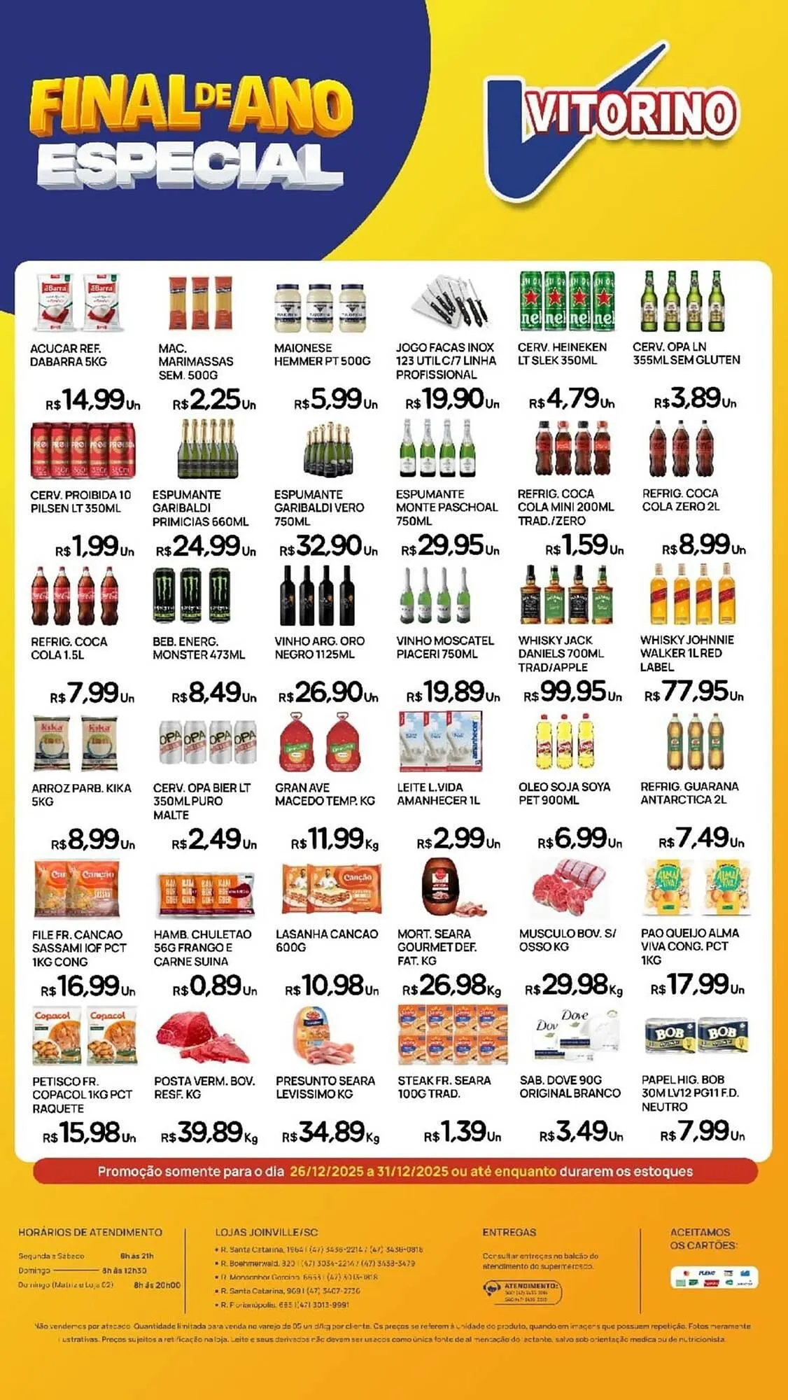 Encarte de Catálogo Supermercado Vitorino 29 de dezembro até 31 de dezembro 2025 - Pagina 1
