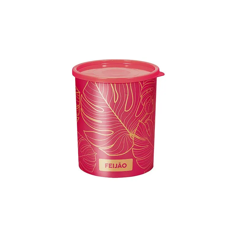 Pote Mantimento Feijão 2,1L Rosa Natural Gold