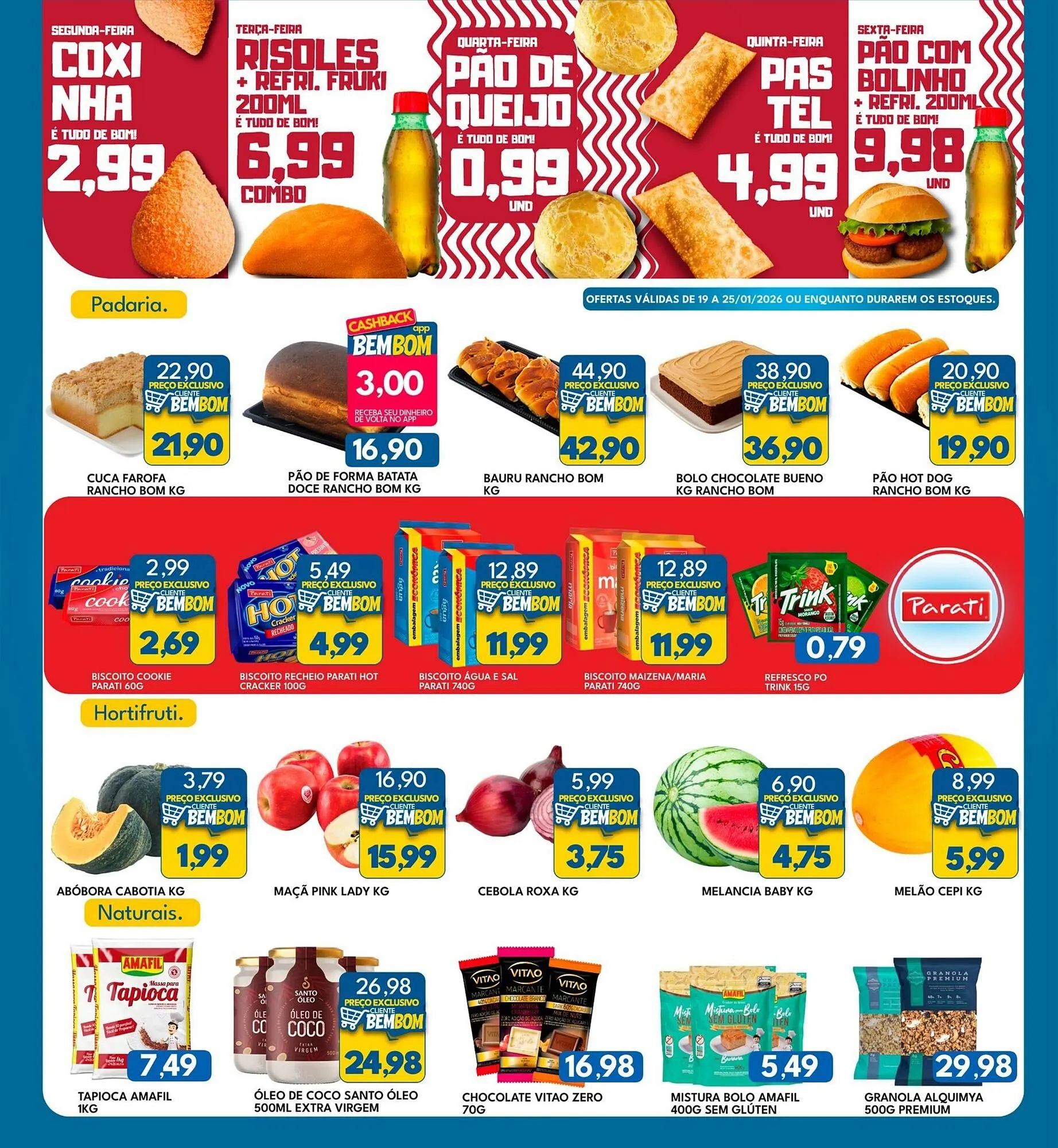 Encarte de Catálogo Rancho Bom Supermercados 19 de janeiro até 25 de janeiro 2026 - Pagina 4
