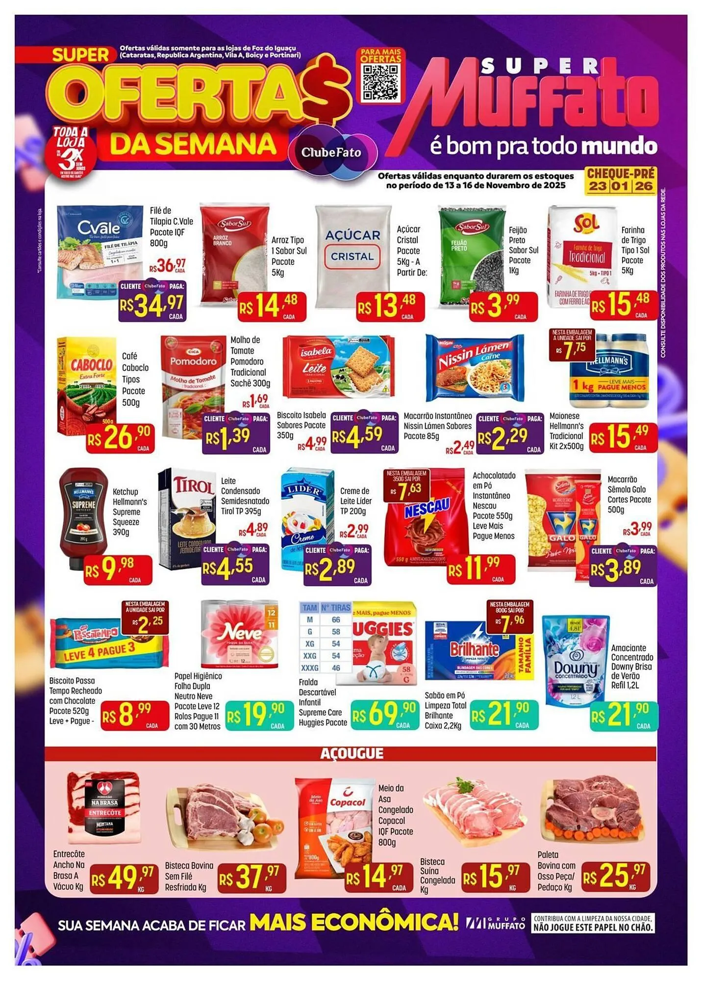 Encarte de Encarte Muffato 13 de novembro até 16 de novembro 2025 - Pagina 1