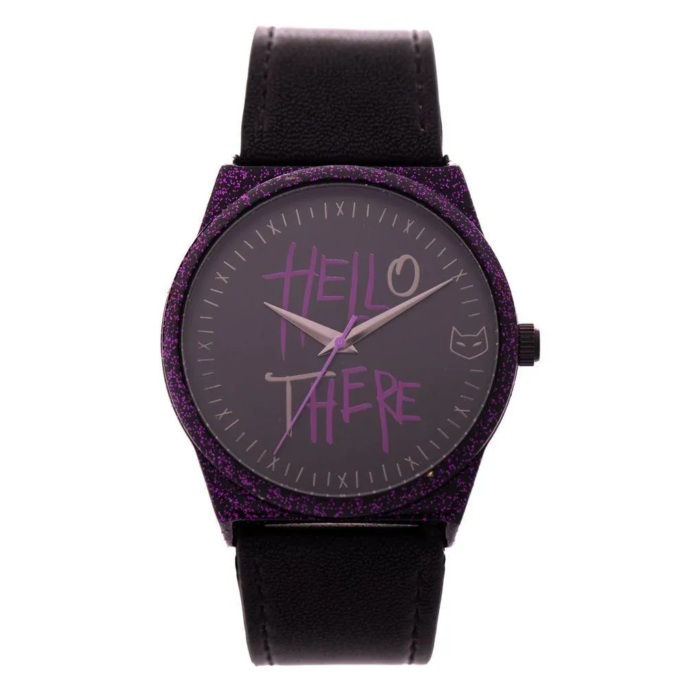 Relógio Analógico Feminino DC Comics Catwoman Glitter Preto - RE.CR.0523.0101