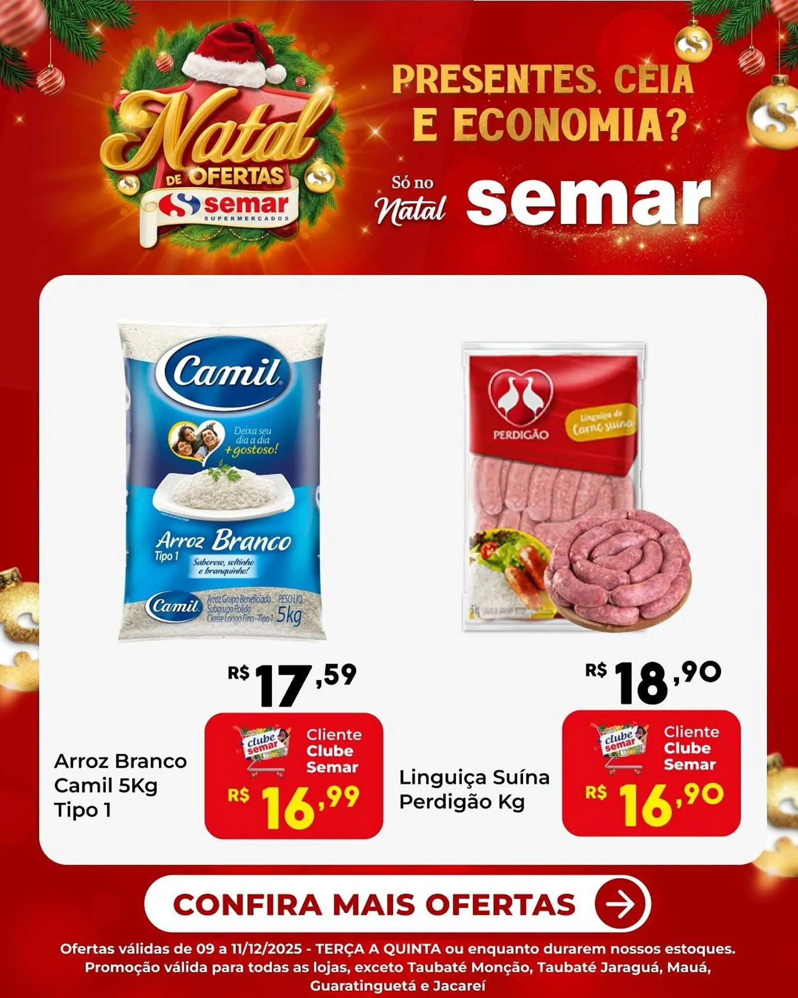 Encarte de Folheto Semar Supermercado 9 de dezembro até 11 de dezembro 2025 - Pagina 1