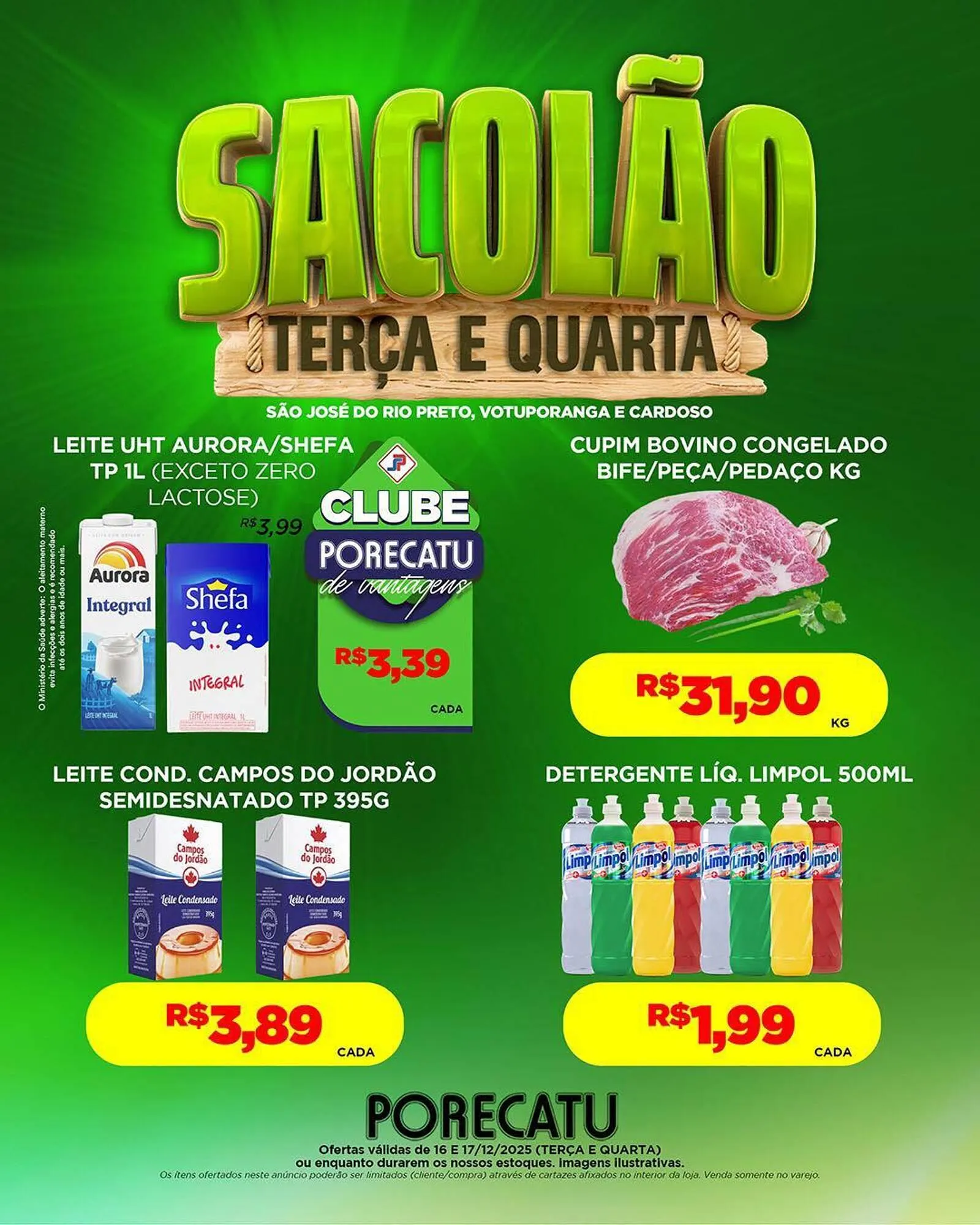 Encarte de Catálogo Supermercado Porecatu 16 de dezembro até 17 de dezembro 2025 - Pagina 2