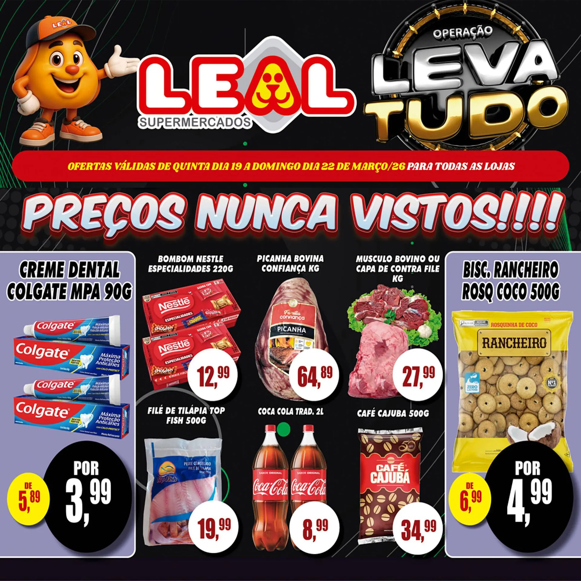 Encarte de Folheto Supermercado leal 19 de março até 22 de março 2026 - Pagina 3