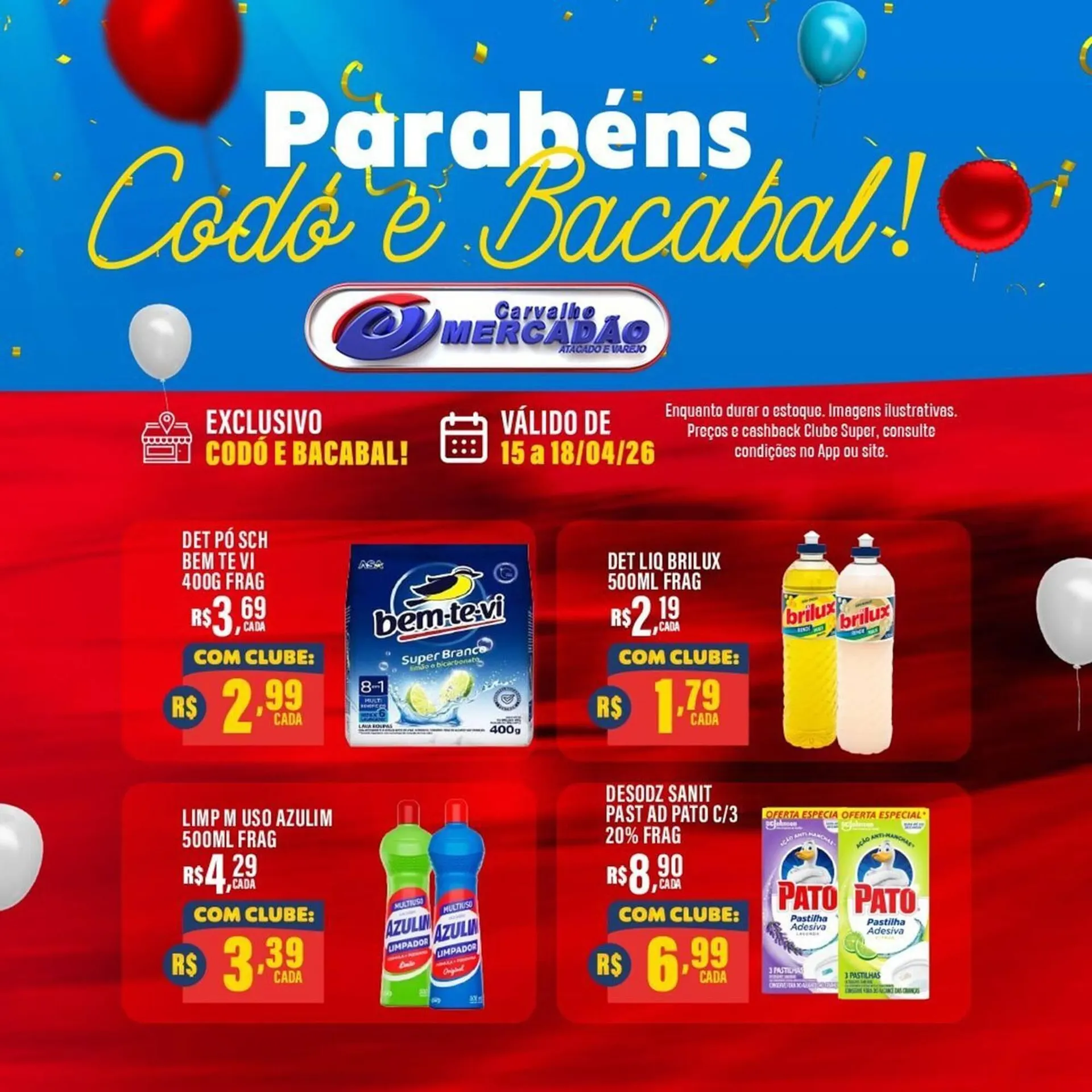 Encarte de Catálogo Carvalho Supermercado 15 de abril até 18 de abril 2026 - Pagina 8