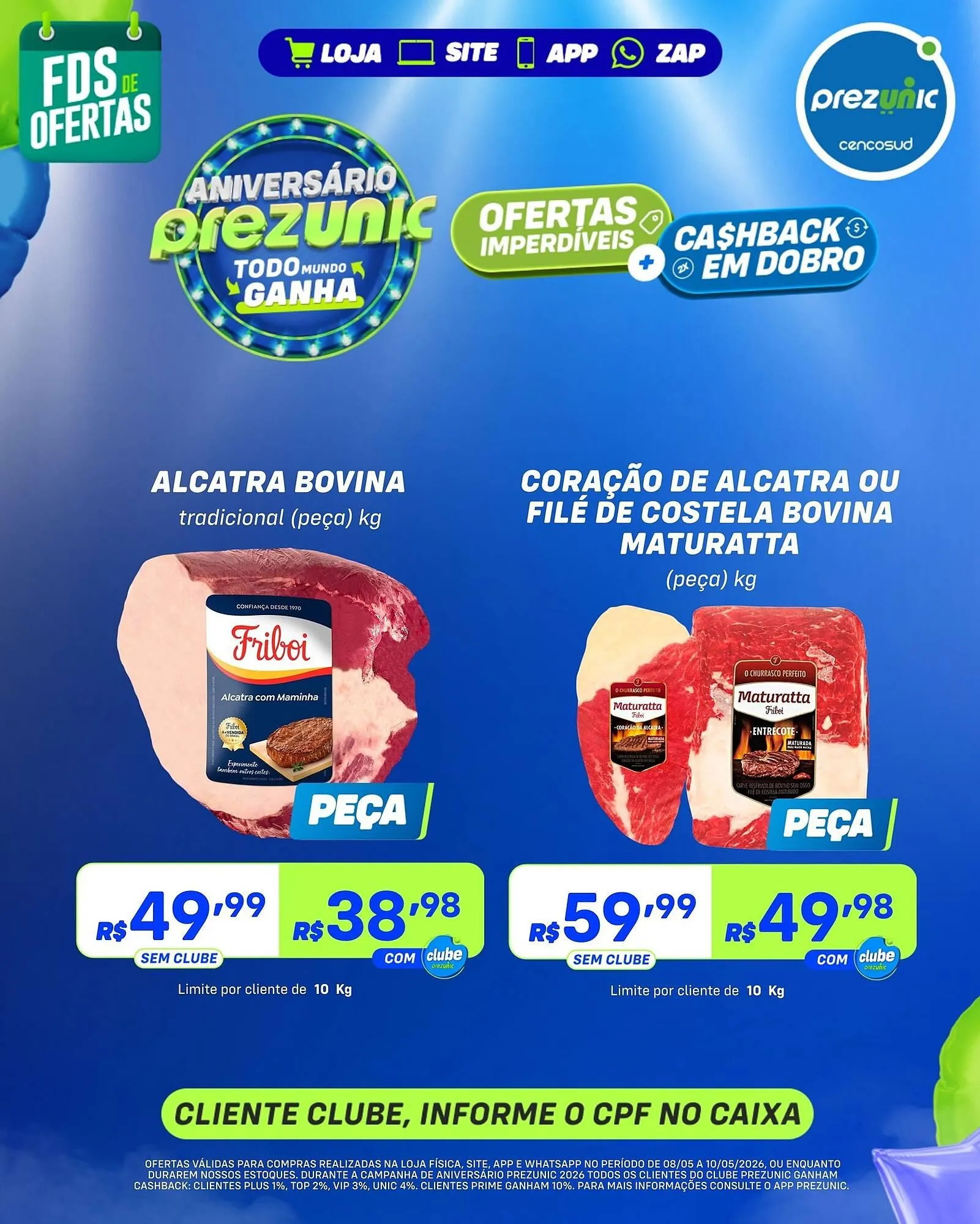 Encarte de Encarte Prezunic 8 de maio até 10 de maio 2026 - Pagina 1