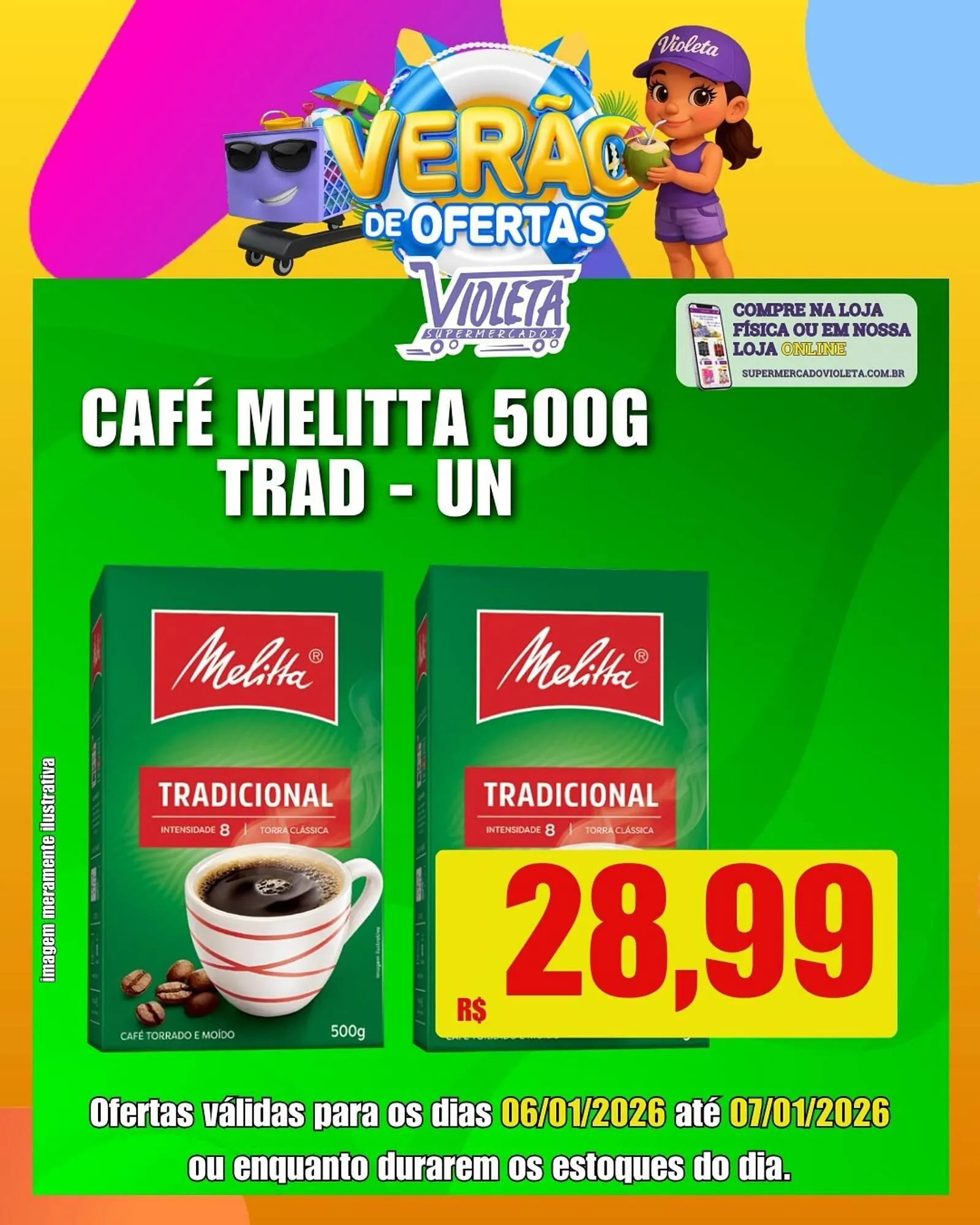 Encarte de Catálogo Violeta Supermercados 6 de janeiro até 7 de janeiro 2026 - Pagina 1