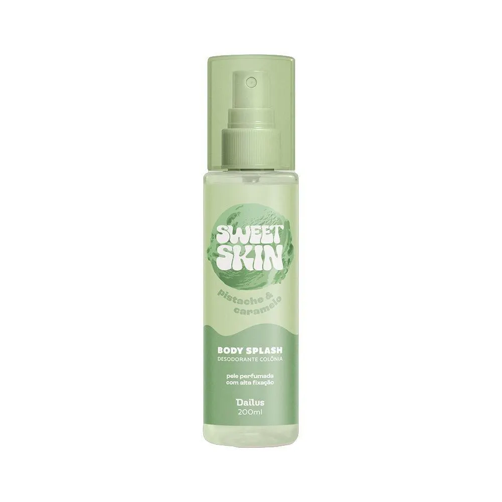 Body Spray Dailus Sweet Skin 200Ml - Pistache e Caramelo