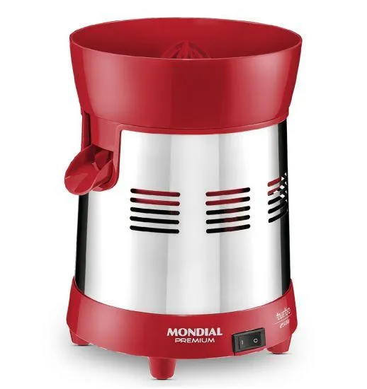 Espremedor de Frutas Mondial E-24 Turbo Premium - 1 Litro, 250W de Potência - Vermelho