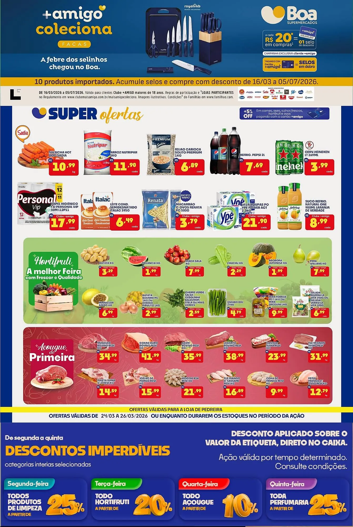 Encarte de Tabloide Boa Supermercados 16 de março até 26 de março 2026 - Pagina 1