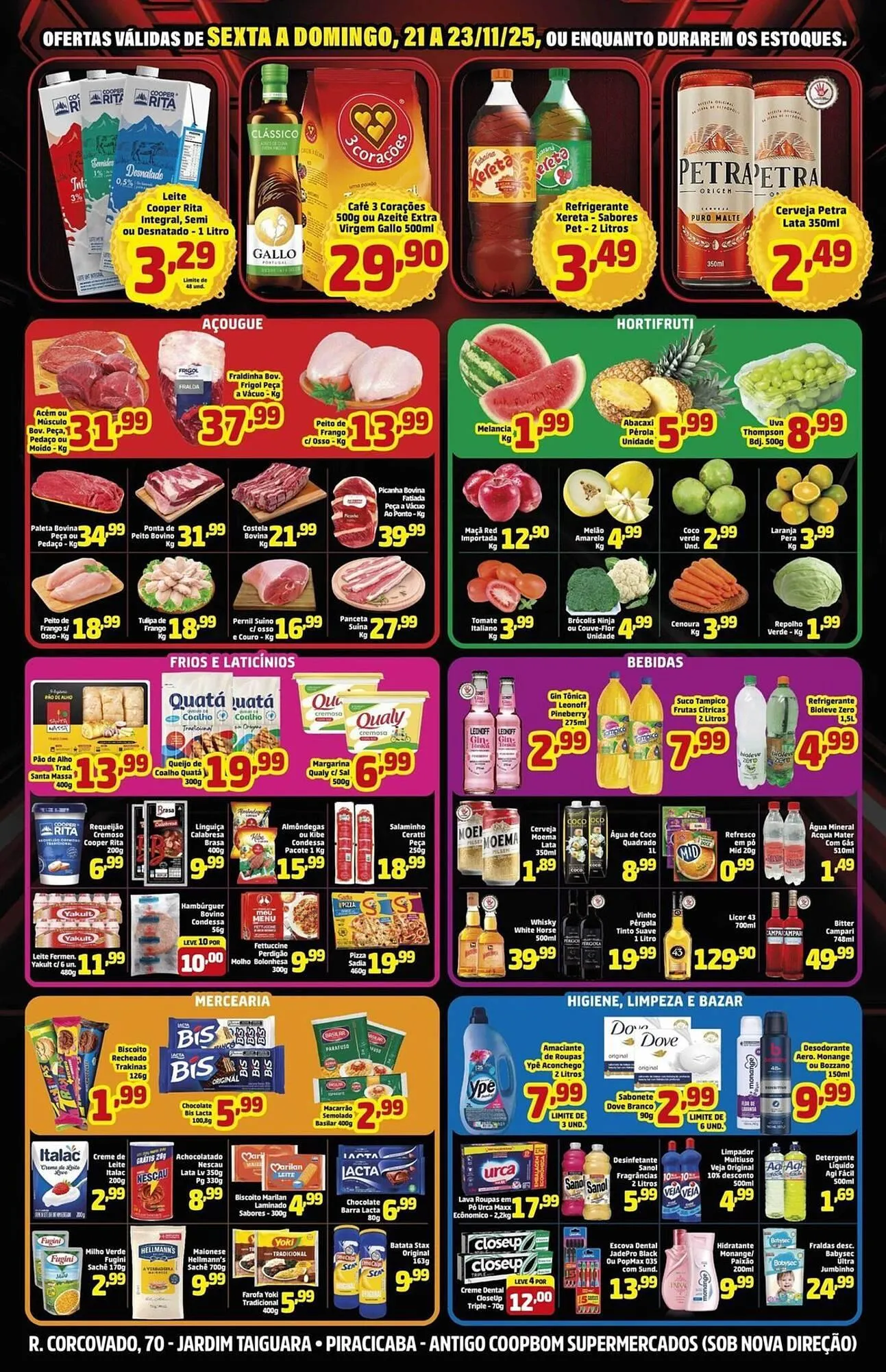 Encarte de Tabloide CoopBom 21 de novembro até 23 de novembro 2025 - Pagina 1