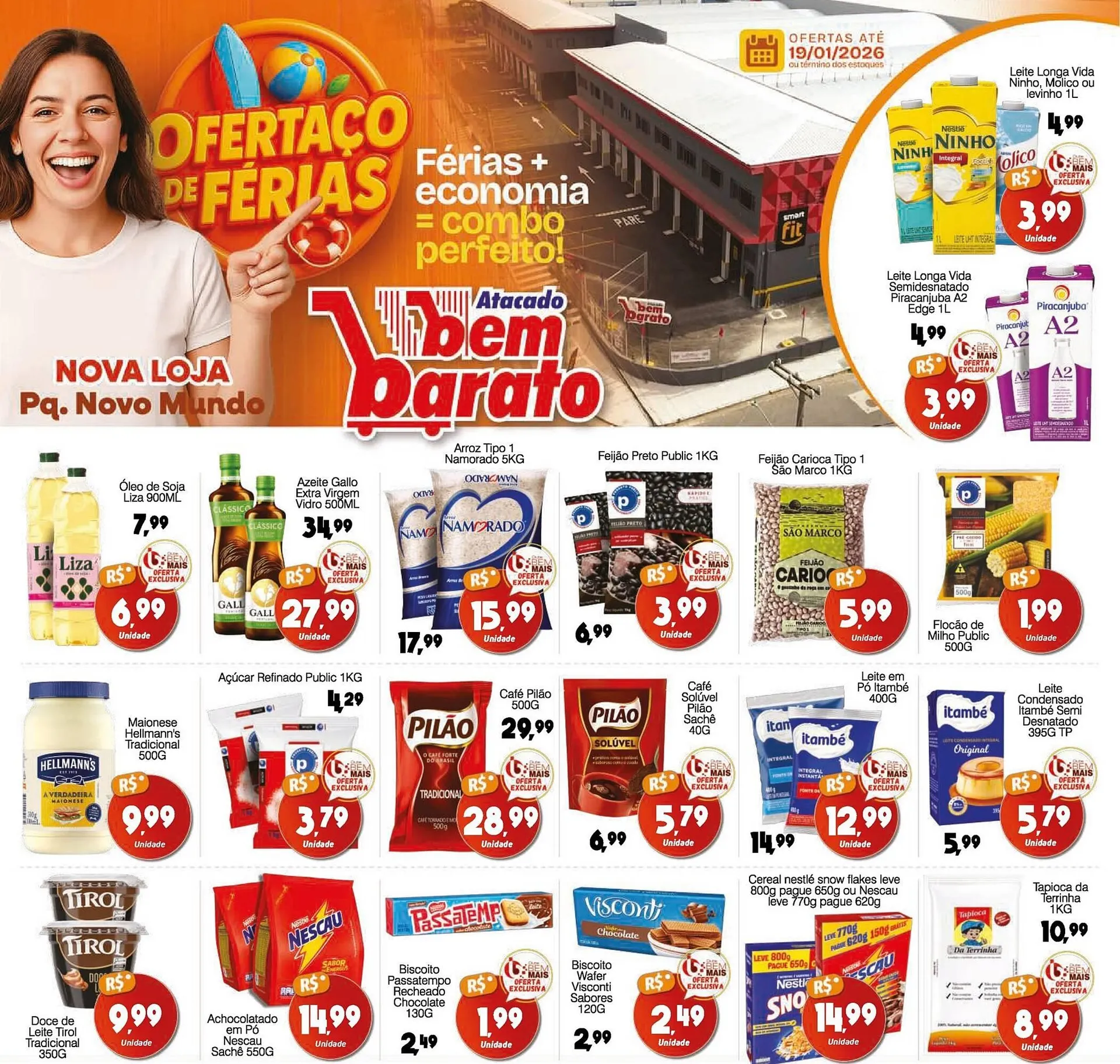 Encarte de Catálogo Supermercado Bem Barato 13 de janeiro até 19 de janeiro 2026 - Pagina 1