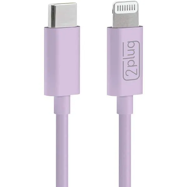 Cabo USB C para lightning, certificado Apple, 1m, Lilás, 2Plug - CX 1 UN