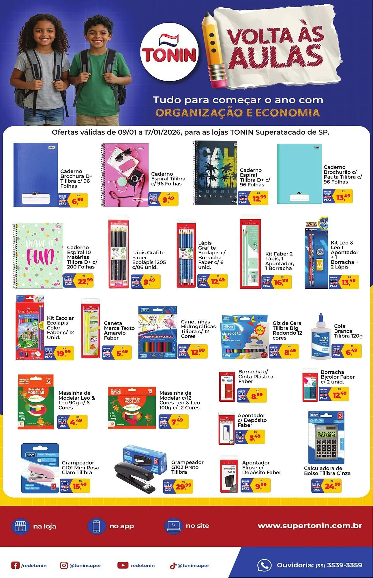 Encarte de Catálogo Tonin Superatacado 9 de janeiro até 17 de janeiro 2026 - Pagina 1