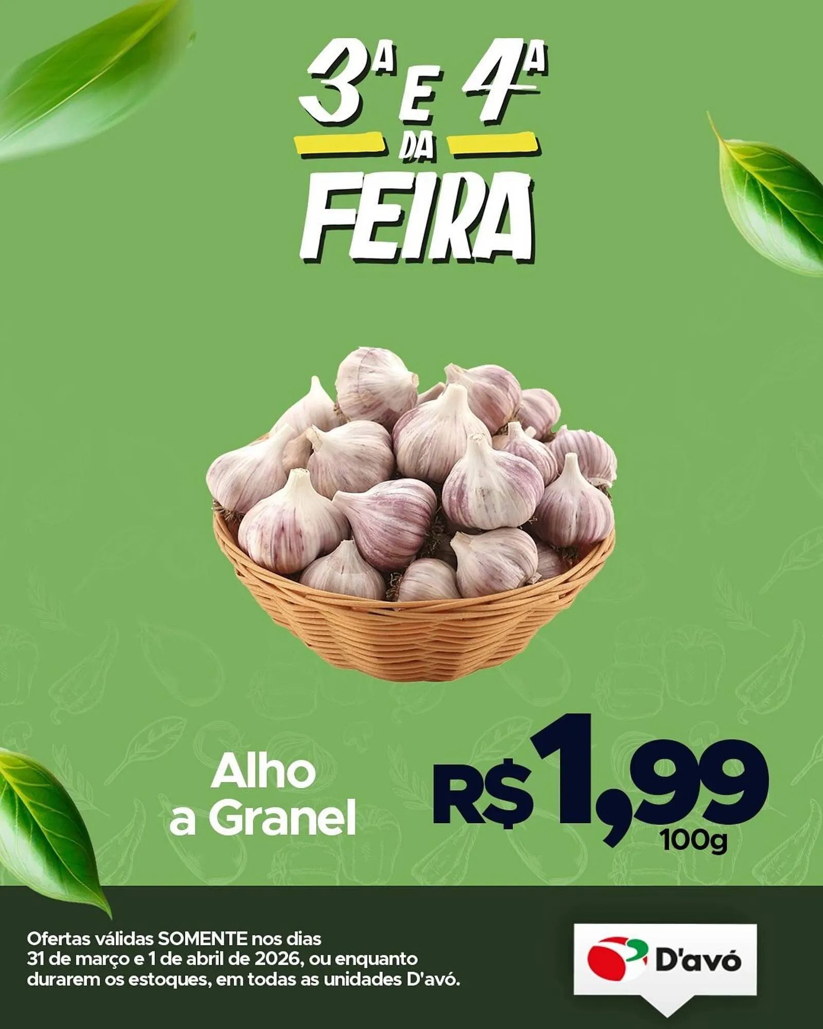 Encarte de Catálogo D'avó Supermercado 31 de março até 1 de abril 2026 - Pagina 1