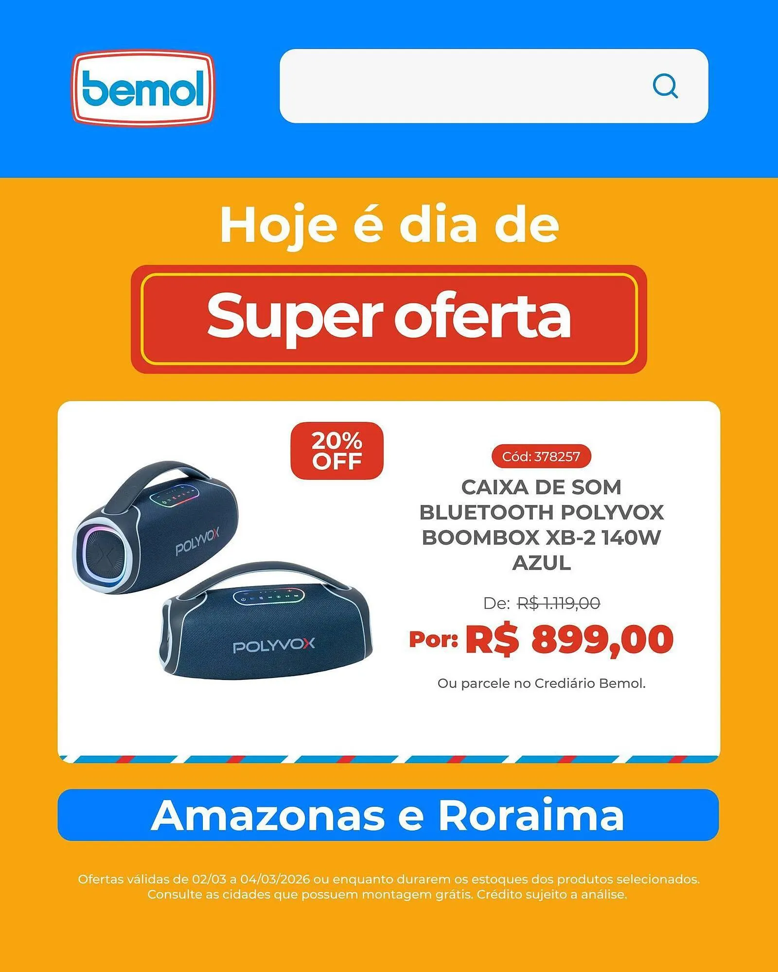 Encarte de Encarte Bemol 3 de março até 4 de março 2026 - Pagina 1