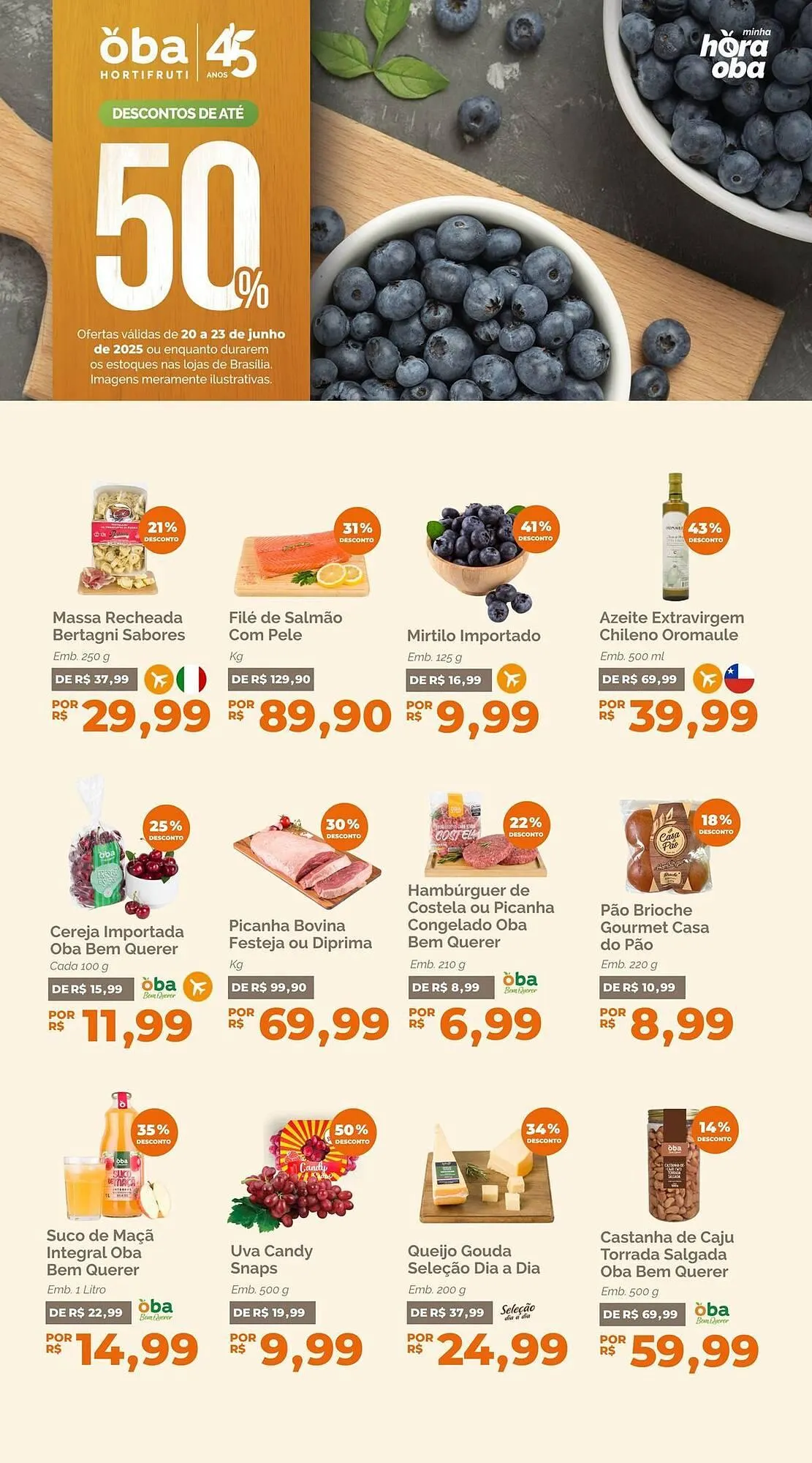 Encarte de Catálogo Oba Hortifruti 20 de junho até 23 de junho 2025 - Pagina 1