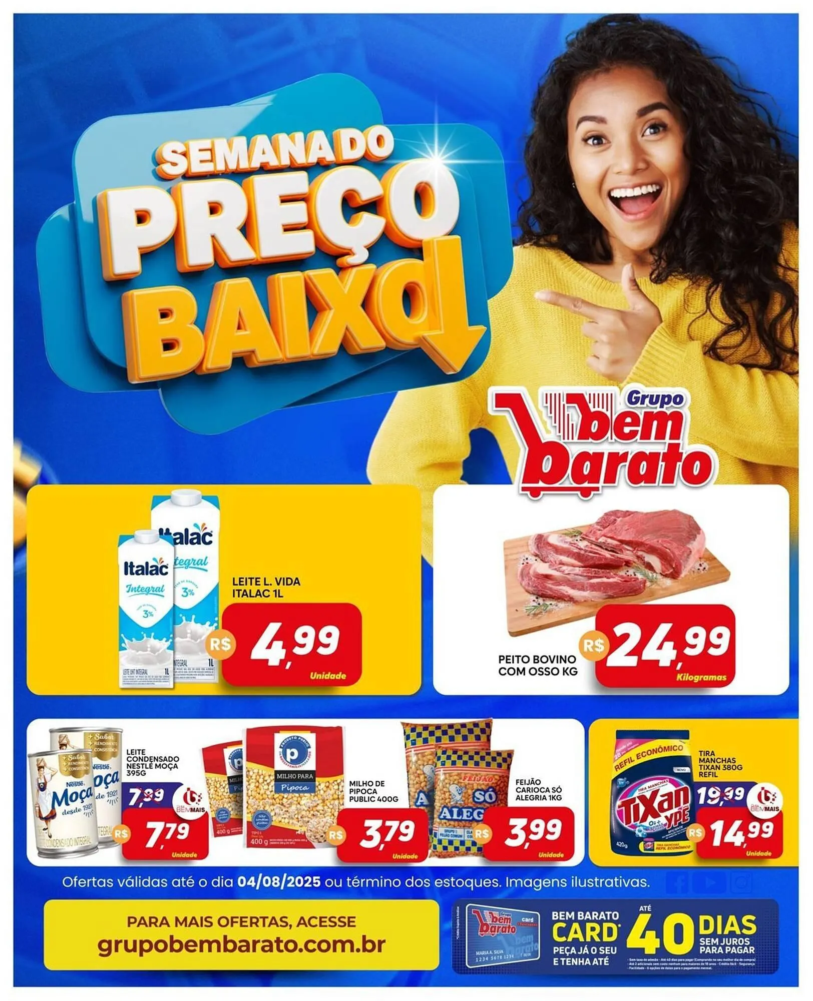Encarte de Catálogo Supermercado Bem Barato 30 de julho até 4 de agosto 2025 - Pagina 1