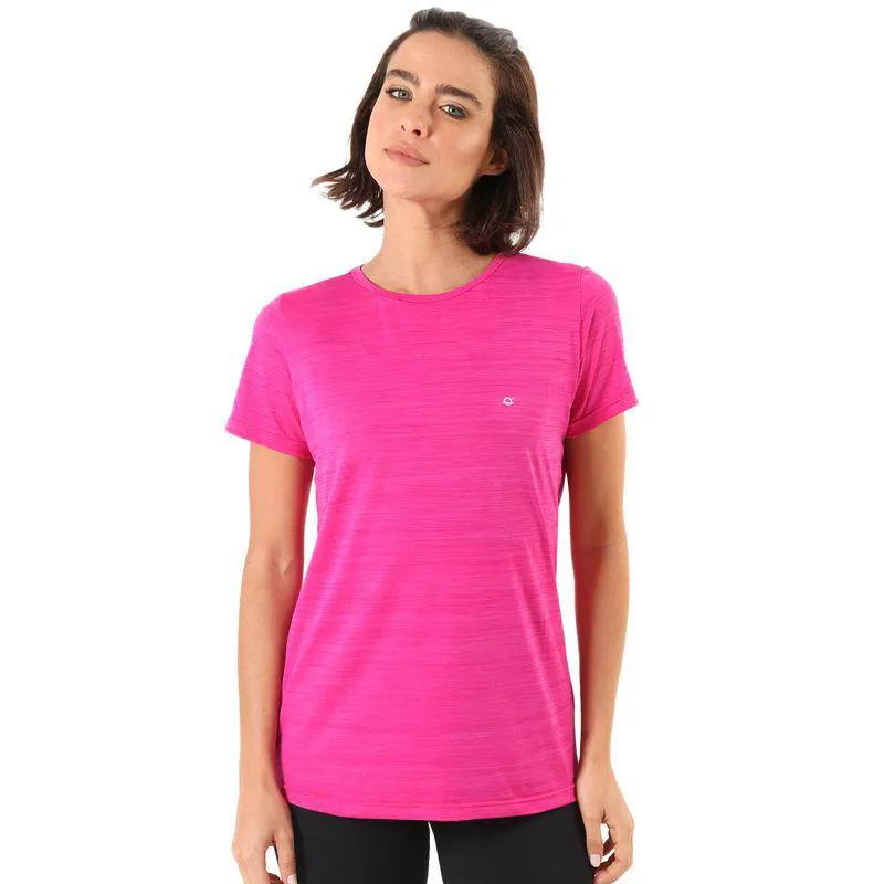 Camiseta Feminina Básica Manga Curta Energy Rosa Pink