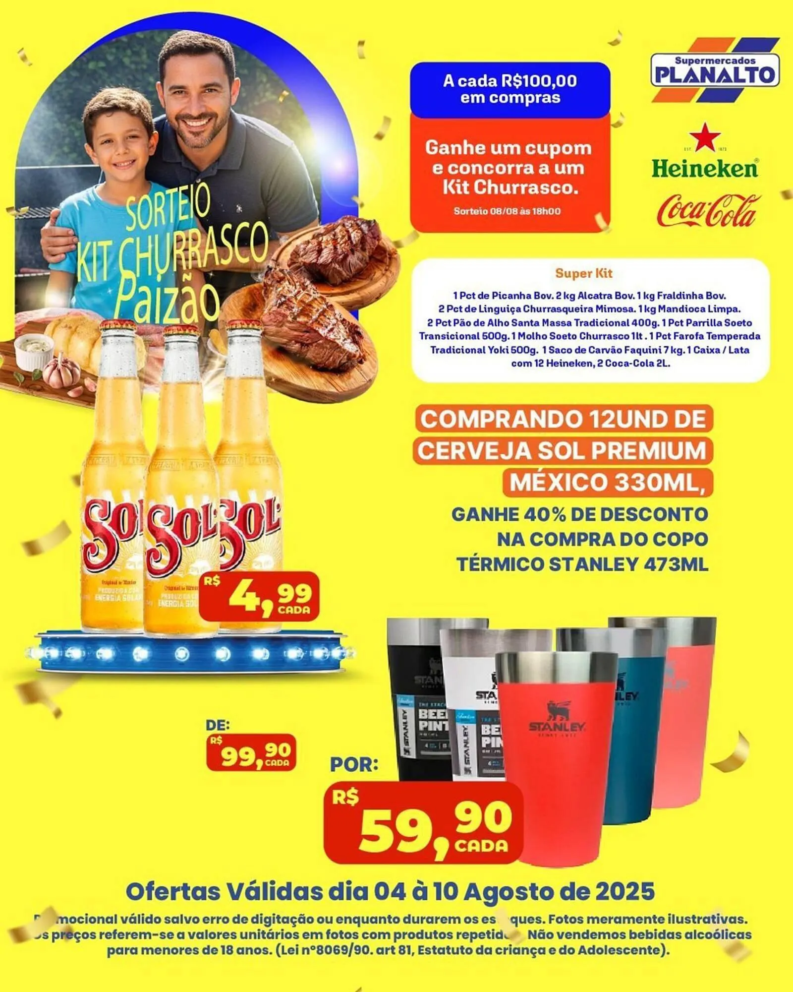 Encarte de Catálogo Supermercados Planalto 4 de agosto até 10 de agosto 2025 - Pagina 1