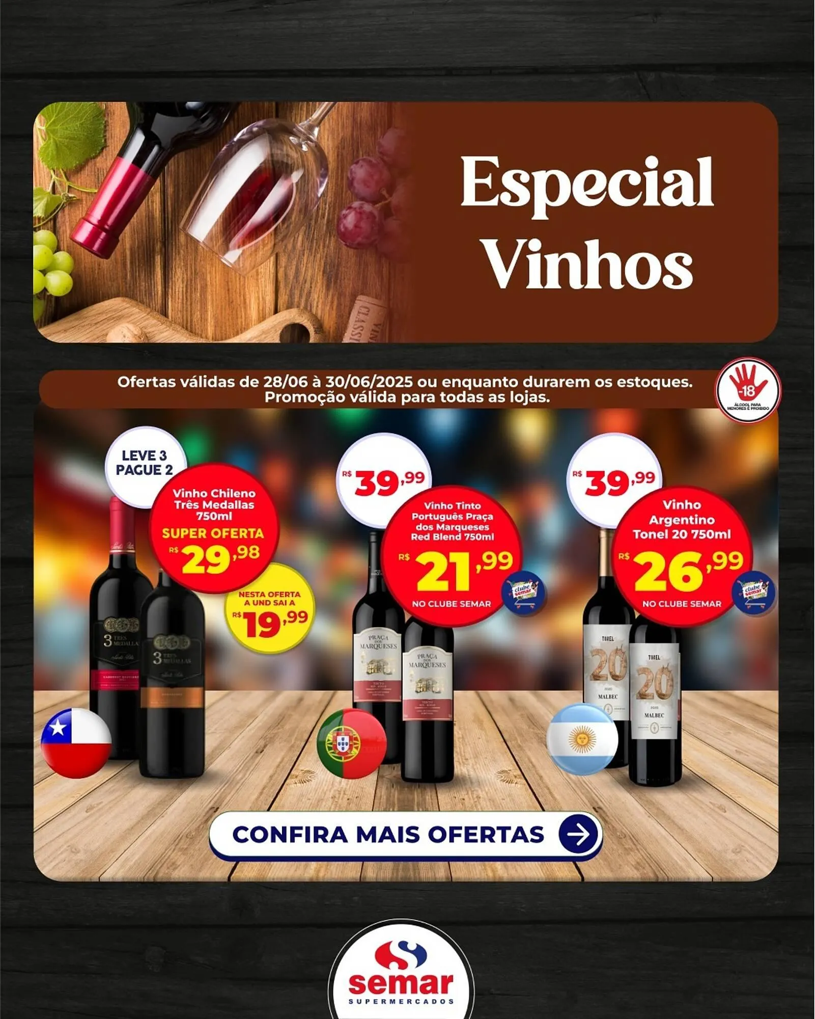 Encarte de Catálogo Semar Supermercado 29 de junho até 30 de junho 2025 - Pagina 1