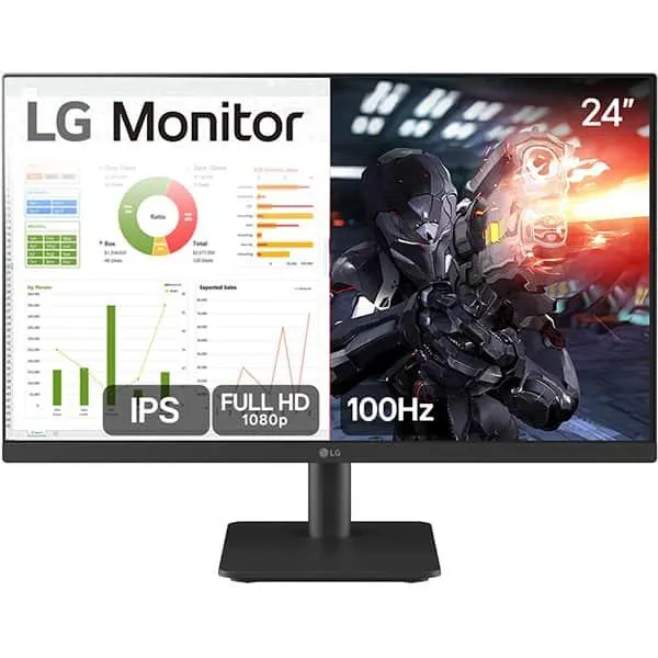 Monitor Gamer LG 24", Tela LED IPS Full HD, Taxa de atualização de 100Hz, Tempo de Resposta de 5ms, HDMI 2x, 24MS500-B - CX 1 UN