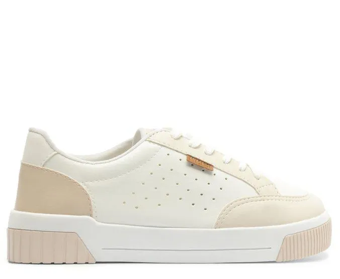 Tênis Sola Alta Branco E Nude Multineutro