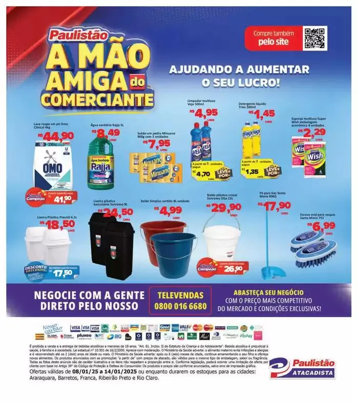 Encarte de Revista Quinzenal Paulistão Atacadista 9 de janeiro até 24 de janeiro 2025 - Pagina 4